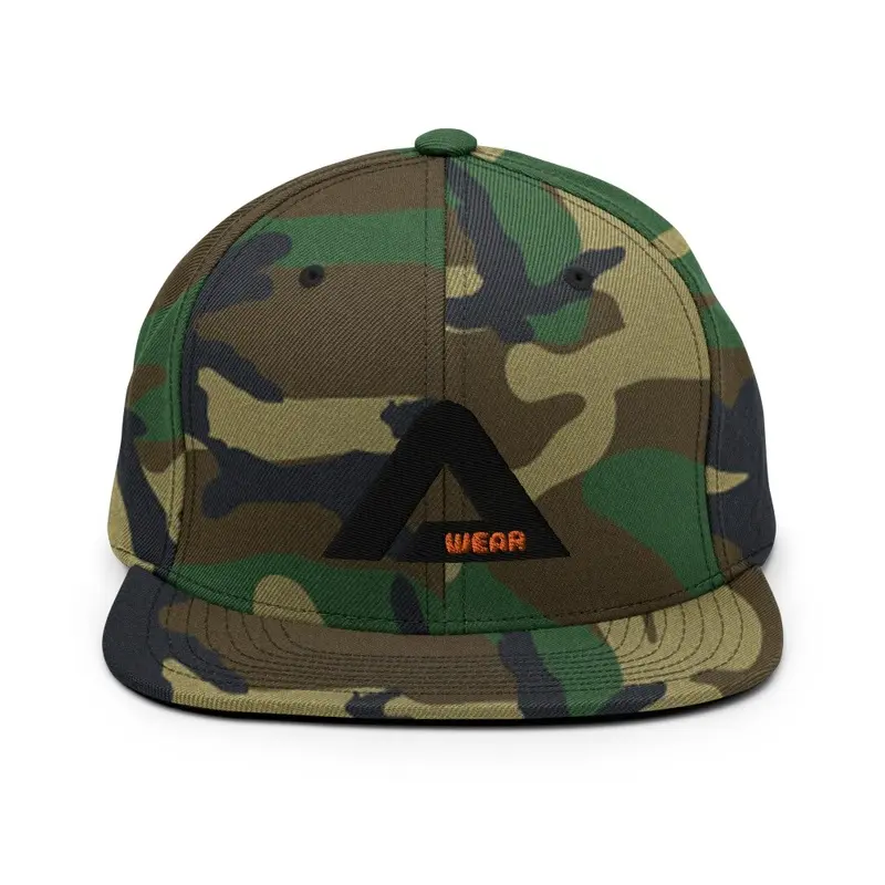 CAMO SNAP BACK WITH AWEAR LOGO ON FRONT